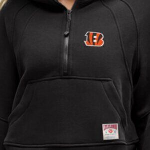 Cincinnati Bengals Women's Scuba Oversized Half-Zip Hoodie